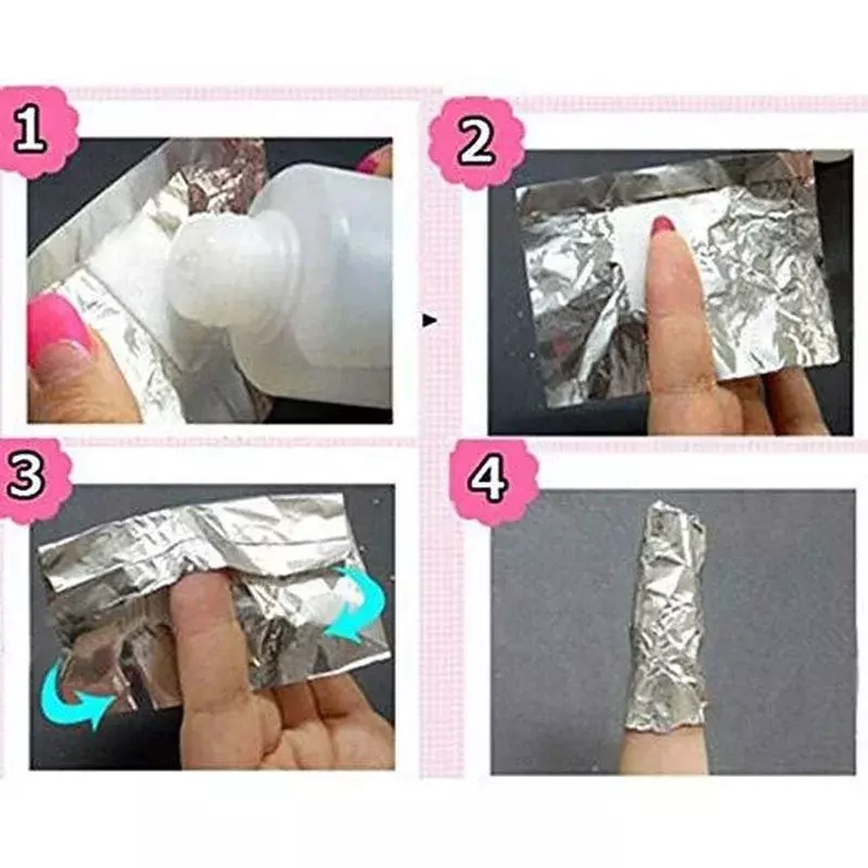 100pc rimozione asciugamano per unghie lamina di alluminio lamina di alluminio Nail Art ammollo smalto per unghie avvolge Manicure Pedicure strumento facile da pulire