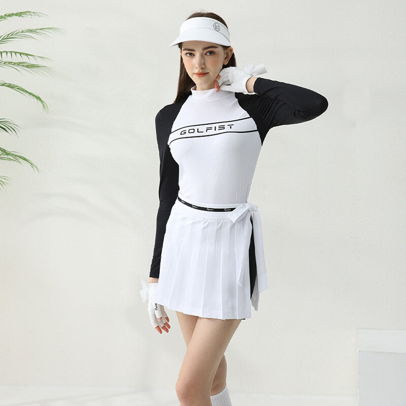 Golf Summer Two-Piece Skirt Pleated Polo Dress Fashion Sports Breathable All-Matching Outdoor Skirt