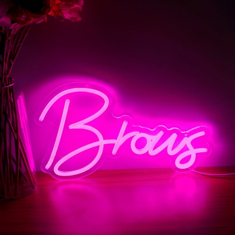 Criativo Brous Neon LED Light, Atmosfera Quente, Luz Decorativa Personalizada, Acrílico Voltar, Festa de férias, Decoração interior