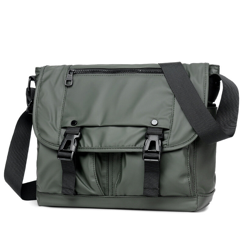 Men's Retro Messenger Bag Waterproof Nylon Shoulder Bag Portable Casual Crossbody Bag Commuting Travel purses and handbags