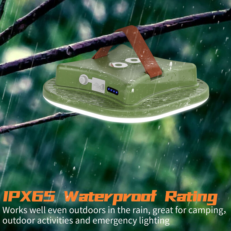 Maetff 캠핑 랜턴 강력한 손전등, 휴대용 USB 충전식 야외 걸이식 텐트 램프, IPX65 방수 선물 세트, 80W