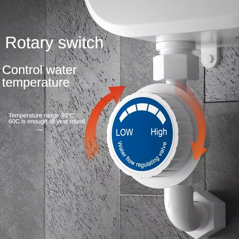 3000W elettrico ingrato Mini scaldabagno istantaneo rubinetto del bagno rubinetto riscaldamento 3 secondi macchina di riscaldamento istantaneo