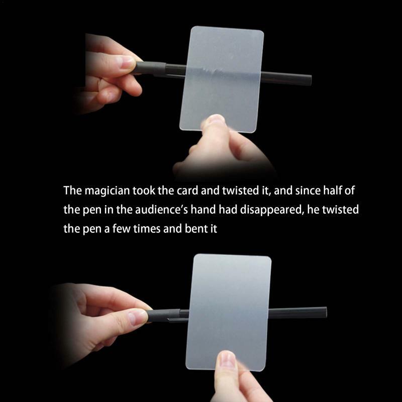 La carta dell'obiettivo di Lubor giocattoli per l'imitazione della carta Gimmick con la penna Illusions carte magiche con la penna per la distorsione della prospettiva della carta Magic