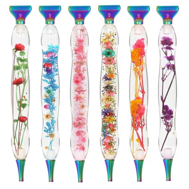 ปากกาศิลปะเพชรปากกาเพ้นท์สีเพชรทำจากเรซิน5D พร้อมตัวยึดที่เป็นโลหะอุปกรณ์วาดภาพเพชรชุดกล่องเครื่องมือปากกาเจาะ