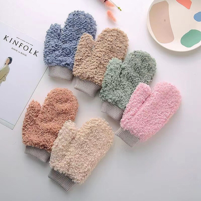 Winter Keep Warm Thickened Fleece Women Gloves Cute Lovely Fashion Personality Cold Protection Soft Mittens