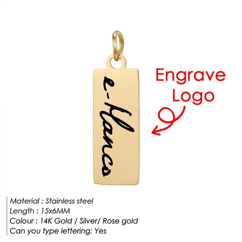 eManco Personalized Custom Pendants for Necklace Bracelets available in 6 sizes.