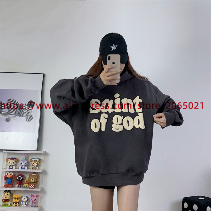 Vintage Cpfm Saint Of God Hoodie Mannen Vrouwen Poff Print Sweatshirts Oversized Pullovers Capuchon