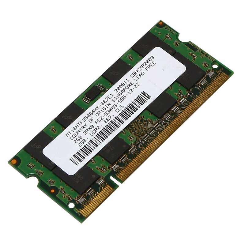 ذاكرة رام 2 جيجا DDR2 667 ميجا هرتز PC2 5300 لابتوب رام ميموريا 1.8 فولت 200PIN SODIMM متوافقة مع AMD