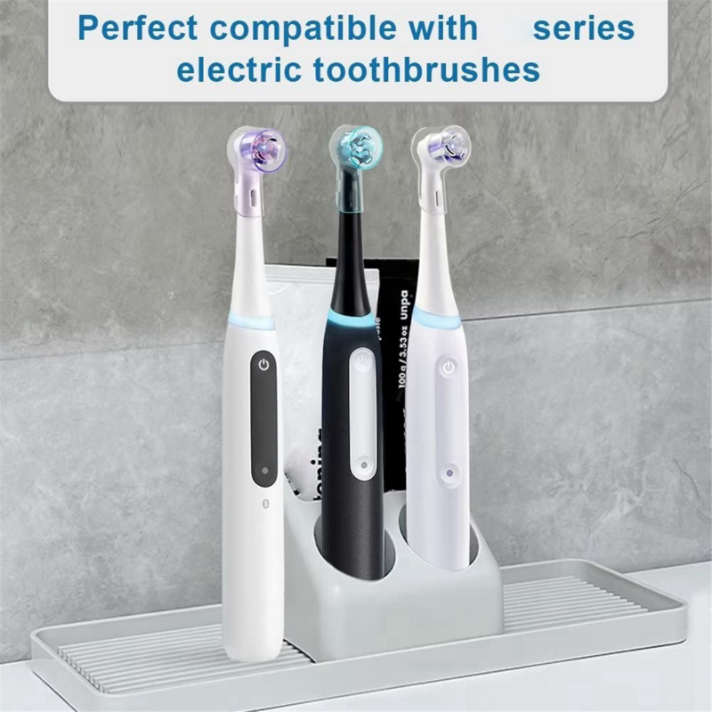 6 насадок для зубной щетки, пылезащитный чехол, совместимый с Oral B, подходит для серии Oral-B IO, удобный для путешествий, синий цвет