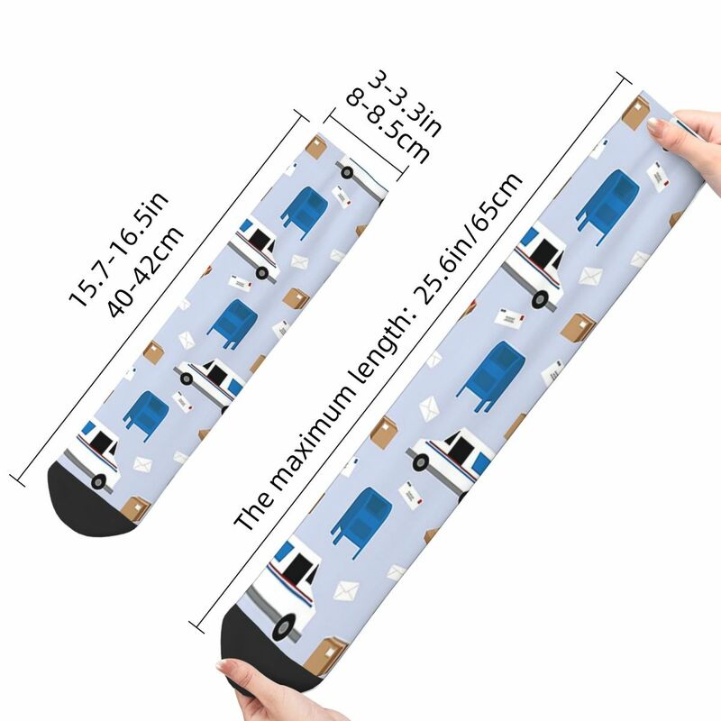Носки с рисунком почты, высококачественные чулки в стиле Харадзюку, всесезонные длинные носки, аксессуары для подарка унисекс