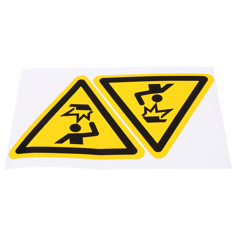 Bump Warning Sign, Assista seu Decalque Adesivo De Cabeça, Etiqueta Adesivos, Os Sinais, Cuidado PVC, 2 Pcs