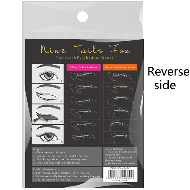 Stencil per trucco degli occhi Non tessuti Eyeliner Template strumento per modellare sopracciglia ombretto modello per trucco strumento adesivi carta pigro utile