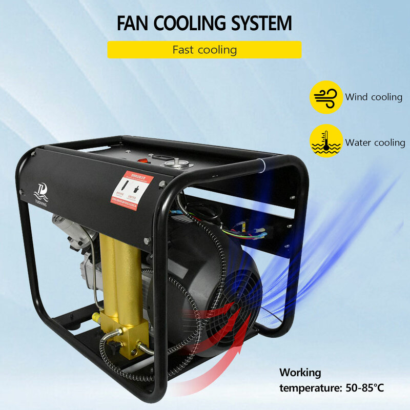 TUDIVING-4500Psi 300Bar Diving High Pressure Compressor CPC Air Compressor Built-in Two Stage Water-Oil Filter for Scuba Tank