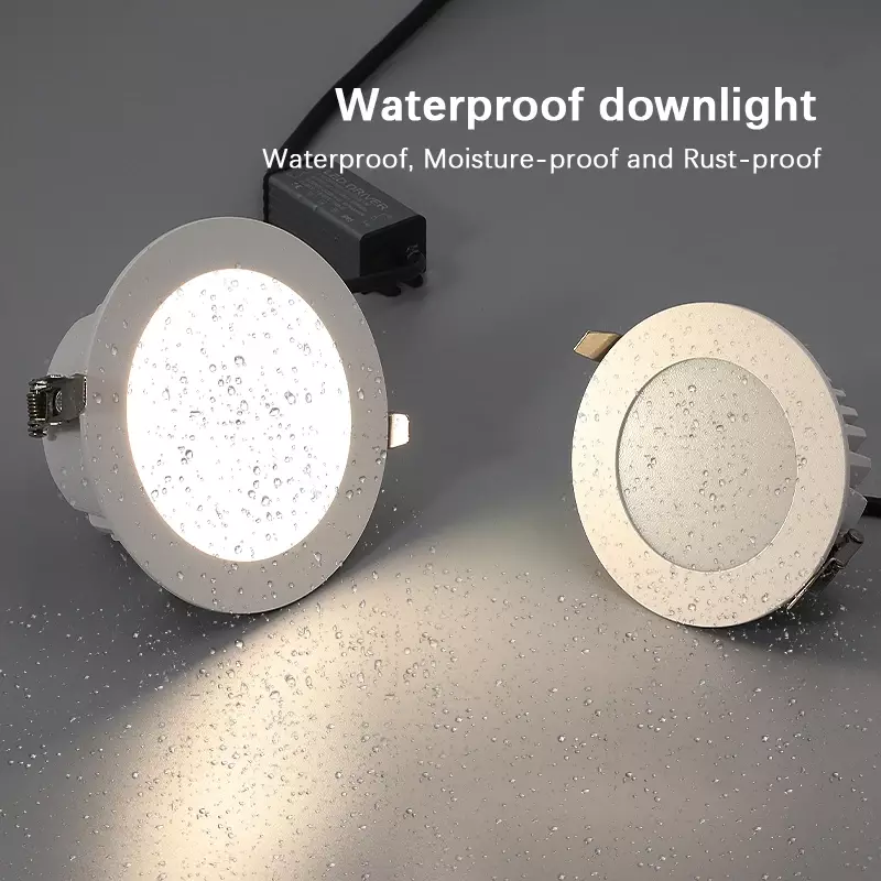 Spot Lumineux LED Encastrable pour le Plafond, Imperméable, Conforme à la Norme IP65, Idéal pour une Cuisine ou un Bain