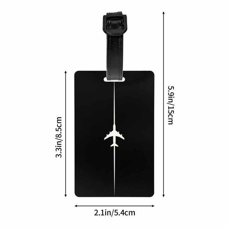 Aviation Plane Crossing Luggage Tag Custom Airplane Aviator Pilot Baggage Tags Privacy Cover Name ID Card