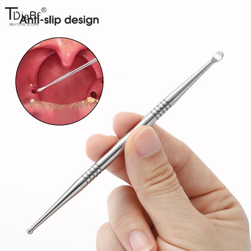 1Pc Tonsil Stone Removal Ear Wax Remover Tool Stainless Steel Remover Mouth Cleaning Care Tools Tonsil Stone Remover Health Care