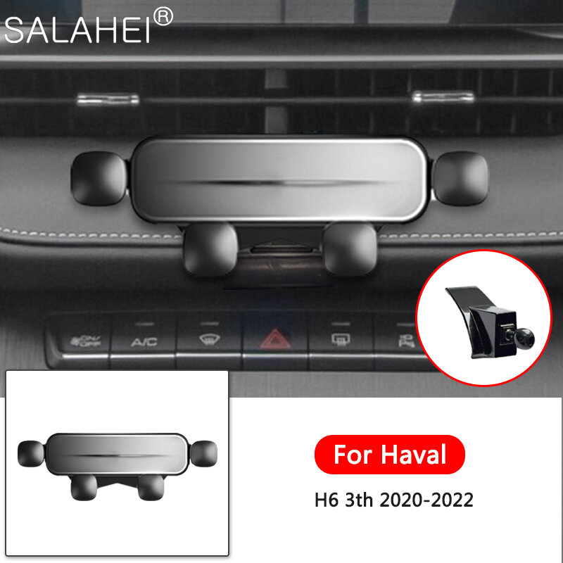 Adjustable Car Phone Holder Air Outlet Gravity Mount For Haval H6 3th 2020-2022 Bracket GPS Stand Rotatable Support Accessories