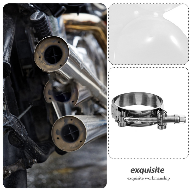 Hurbike-Collier de serrage de silencieux en acier inoxydable, collier de silencieux de moto