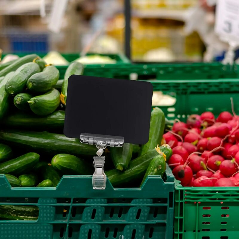 Preço Etiqueta Preço Display Stand, Frutas e vegetais Clips, Titular da mercadoria, Supermercado Vendas, 12Pcs