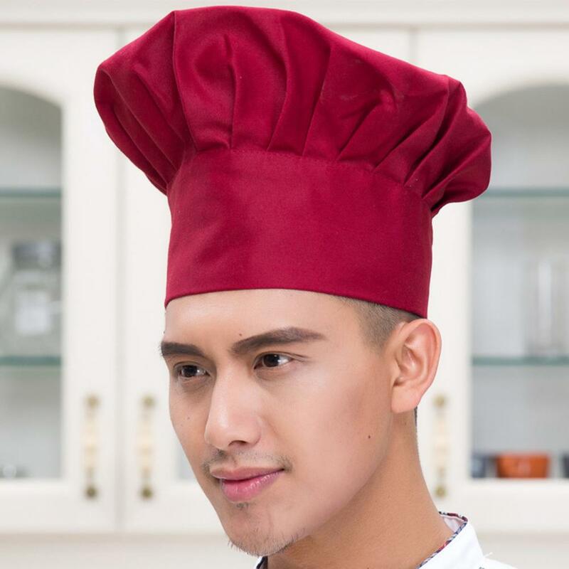Wear-resistant  Popular Simple Pure Color Waiter Hat Men Women Uniform Cap Red Chilli Print   for Bakery