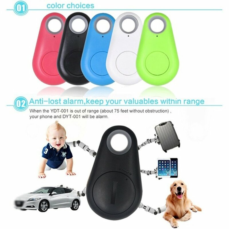 Mini traqueur anti-GPS intelligent, Bluetooth 4.0, étiquette d'alarme anti2018, localisateur de clé sans fil pour enfant, sac, portefeuille, animal de compagnie