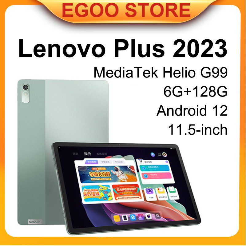 Lenovo-Tablette de micrologiciel global, Plus 2023, MediaTek Helio G99, 6 Go, 128G, écran LCD 11.5 pouces, 7700mAh, Promotion, Original