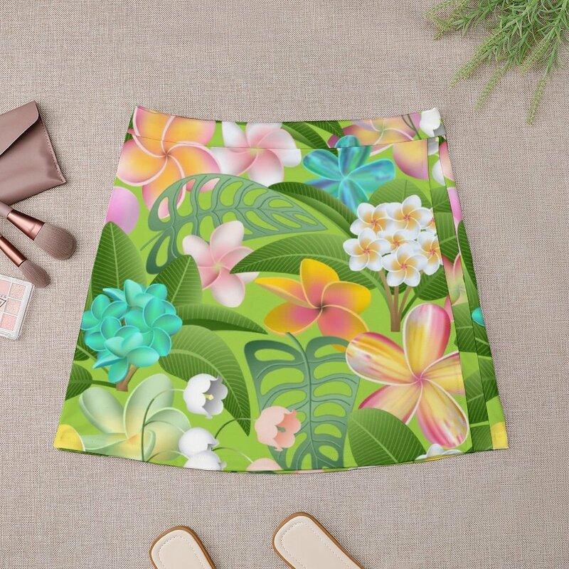 Tropikalne kwiaty Plumeria 3 spódnice Mini spódnice lato 2023 kobieta koreańska luksusowa odzież koreańska odzież szorty