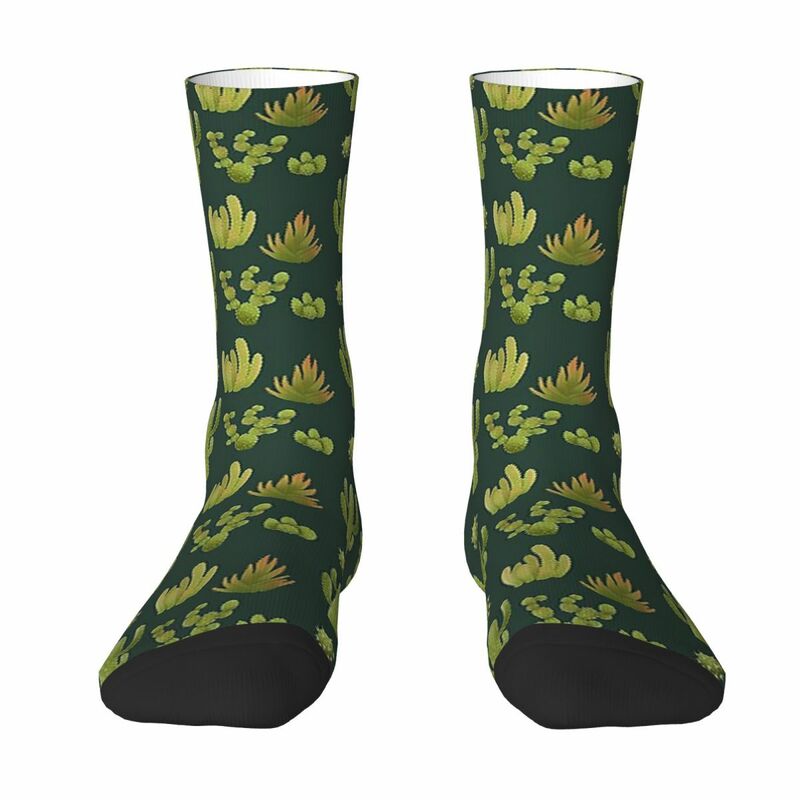 All Seasons Crew Stockings Cacti Pattern Socks Harajuku Casual Hip Hop Long Socks Accessories for Men Women Gifts