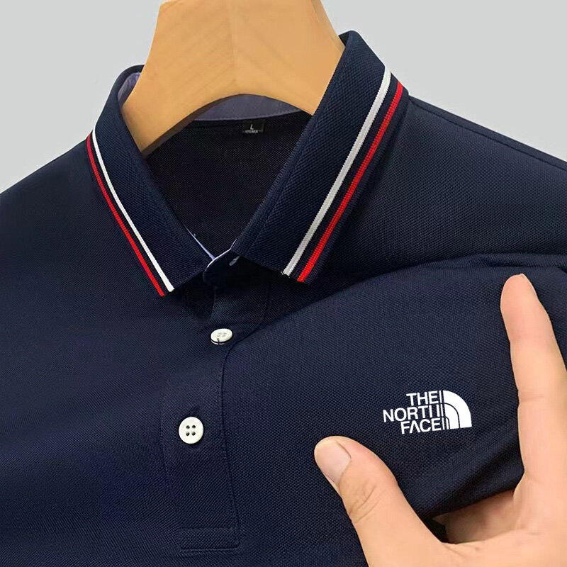 2024 Herren bedrucktes Hemd Marke Kurzarm T-Shirt Sommer Herren Business Polo Shirt Schweiß absorbieren des Top T-Shirt
