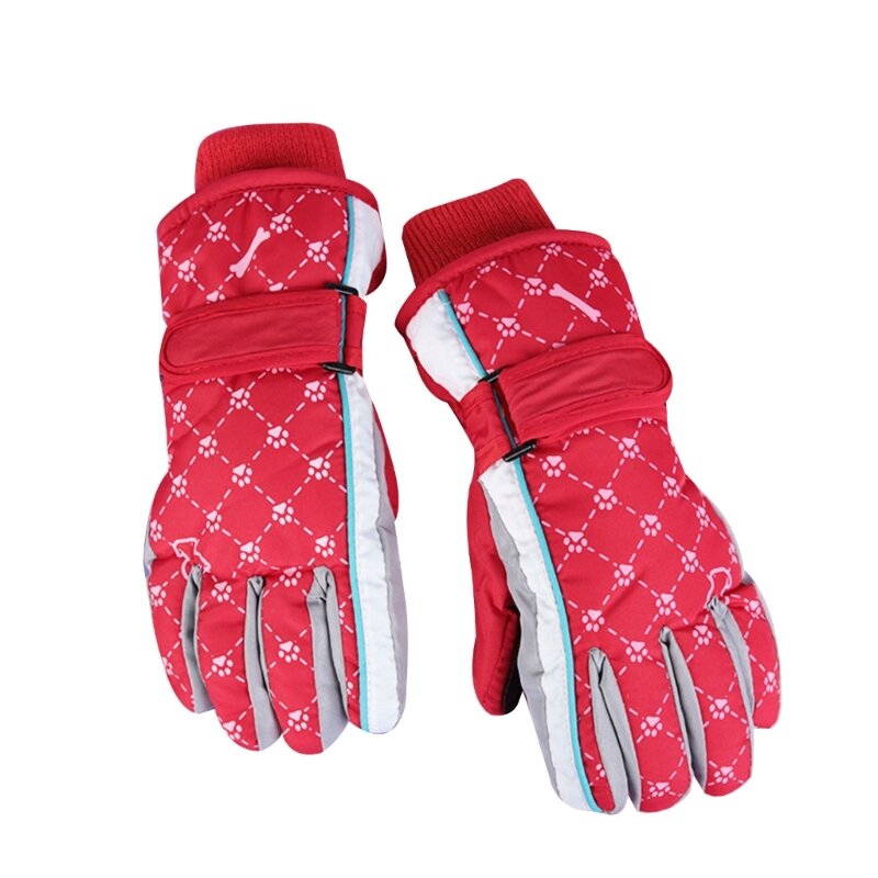 Зимние зимние перчатки, водонепроницаемые детские лыжные перчатки, уличные детские варежки, термоперчатки для мальчиков и для на