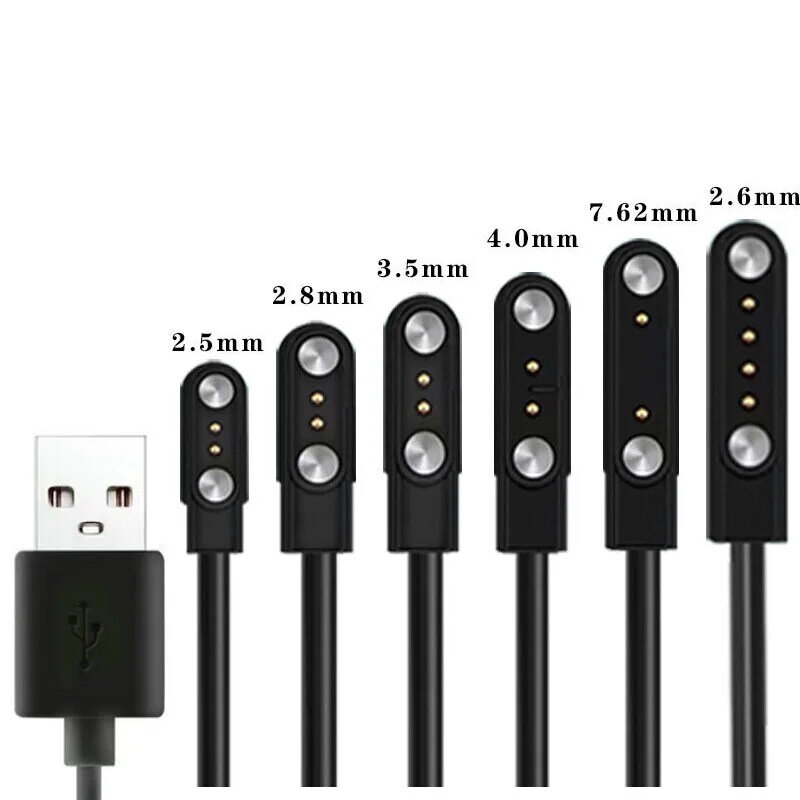 2 Pin 4Pin Smartwatch Dock Charger Adapter USB Kabel Pengisi Daya Kabel untuk Dewasa/Anak Jam Tangan Pintar Aksesoris Kabel Pengisi Daya