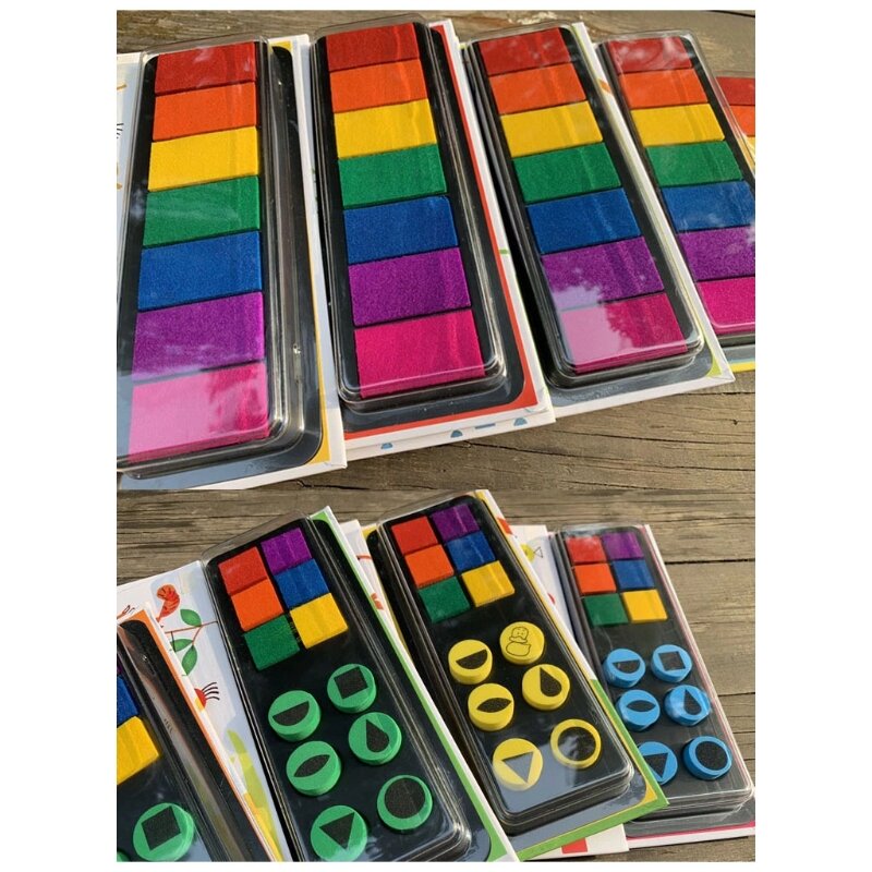Pigment waschbare Farbe Finger Malerei Bilderbuch Kunstbedarf Malbuch für kreative Siegelkunst für Kinder
