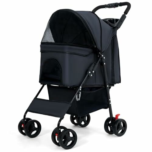 Pet  Stroller,Foldable  Cat Jogger Stroller, Pet Strolling Cart,  Travel Carrier Portable Lightweigh  Stroller