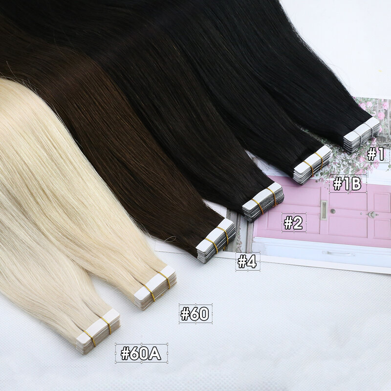 Nastro Ugeat nell'estensione dei capelli umani per le donne nastro di colore solido nell'estensione dei capelli capelli umani per capelli lunghi 26-28 pollici 20P/40P