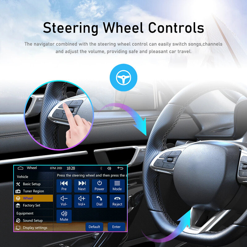 Podofo 5 ''autoradio 1Din CarPlay Android Auto Multimedia Player Bluetooth MirrorLink ricevitore FM per Volkswagen Nissan Toyota