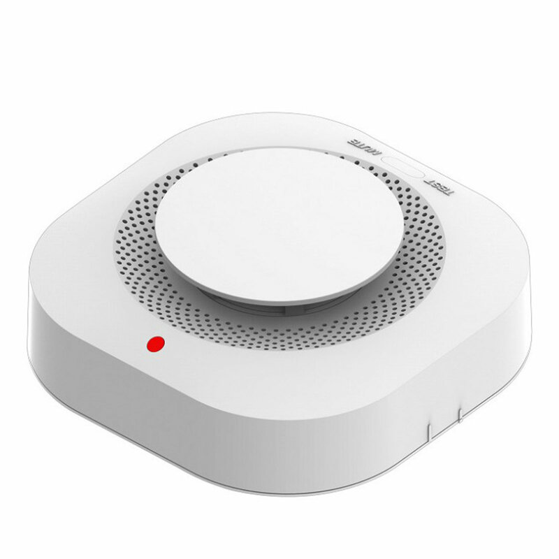 Kompaktowy czujnik dymu Alarm zapewniający łatwą instalację Mocny i trwały ABS Szybka reakcja