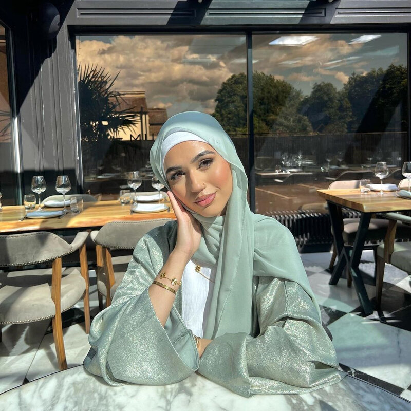 Abayas en Satin Marocain pour Femme Musulmane, Robe Modeste, Kaftan de Dubaï, Turquie, Abaya, Arabie Saoudite, Islam Jalabiya Kimono Cardigan