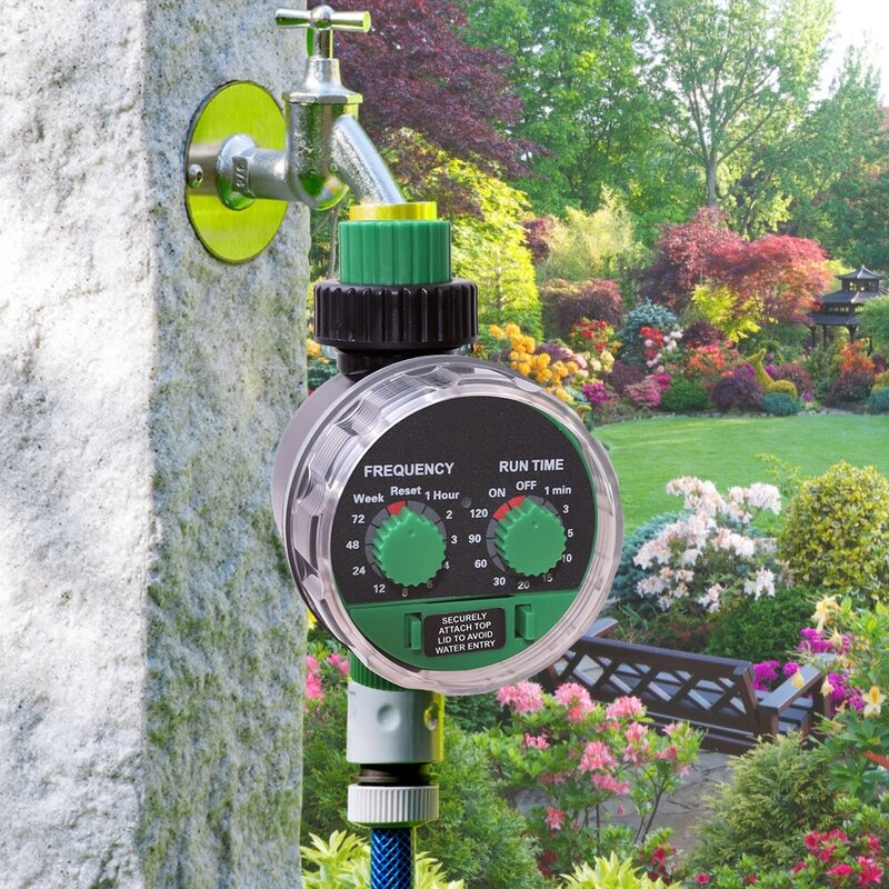 Válvula de bola de jardín, temporizador de riego electrónico automático, sistema controlador de trabajo de presión de agua, hogar
