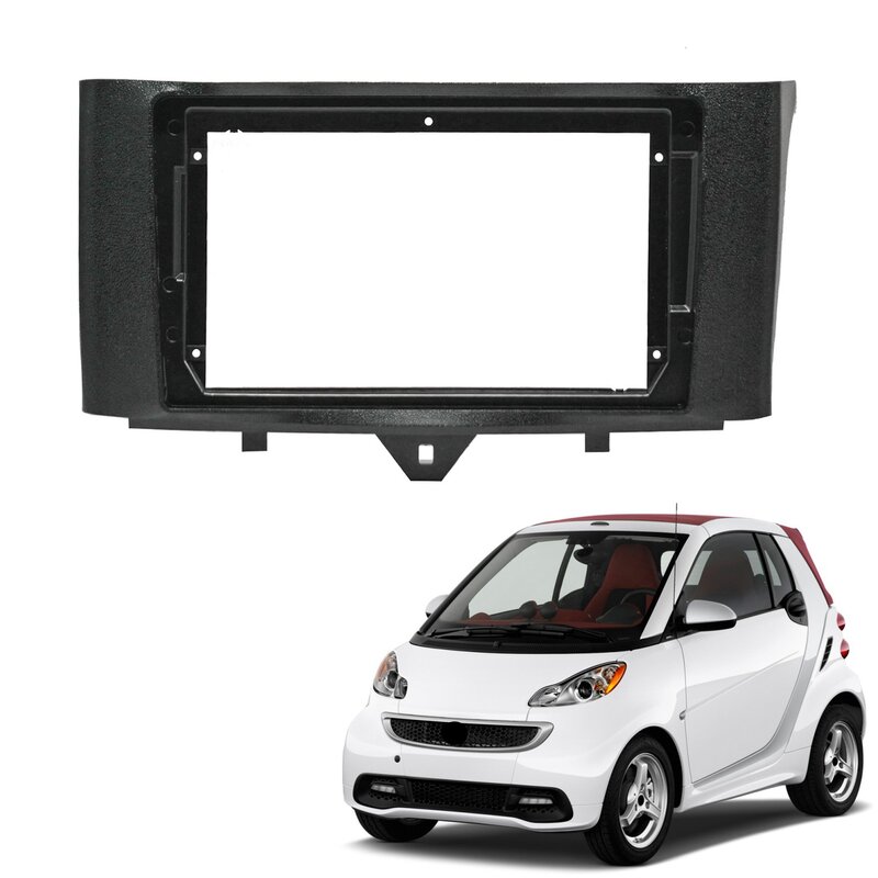 Fascia d'autoradio 2 Din pour Benz Smart Fortwo, cadre stéréo DVD, adaptateur de plaque, montage du tableau de bord, lunette d'installation, 2011-2015