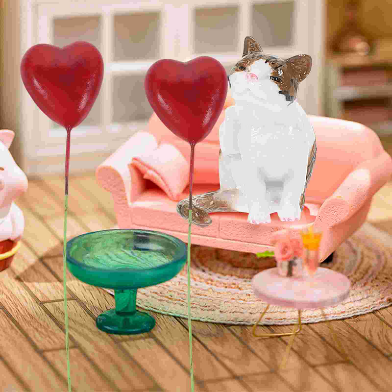 Mini balões em miniatura para decoração, acessórios de decoração, amor, aniversário, jogar, brinquedo decorativo, festa vermelha, espumas falsas