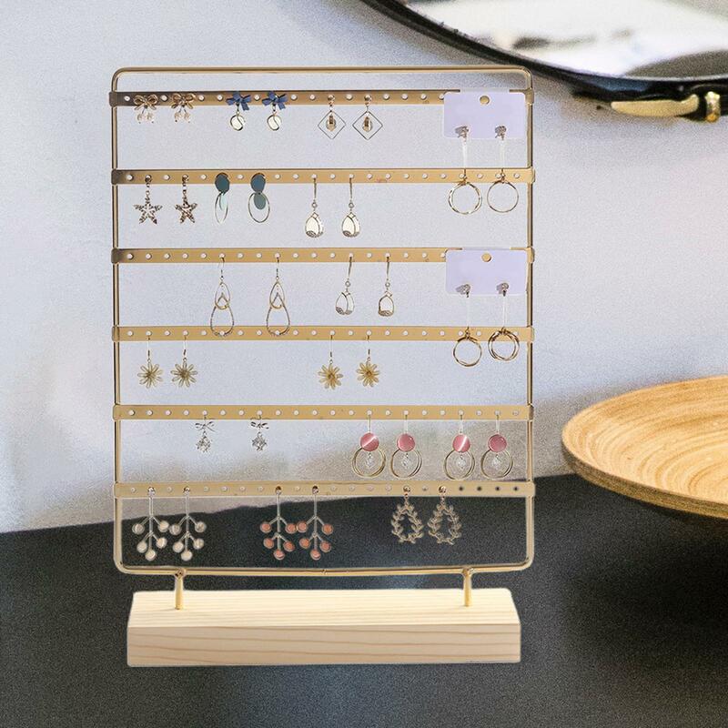 Organizador de joyas multifuncional, soporte de exhibición de pendientes para tocador de escritorio, estante de almacenamiento de joyas de varios niveles para mujeres y niñas