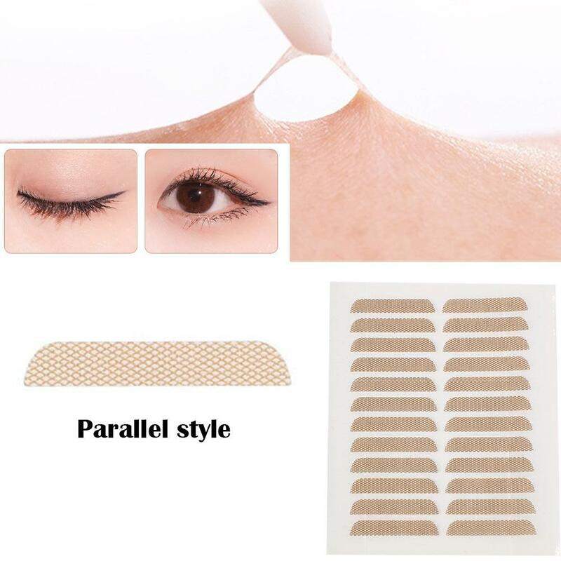 Neue unsichtbare doppelte Augenlid band wasserdichte Faser aufkleber für Frauen Augenlid selbst klebende transparente Augenlid aufkleber 12pai l2w2