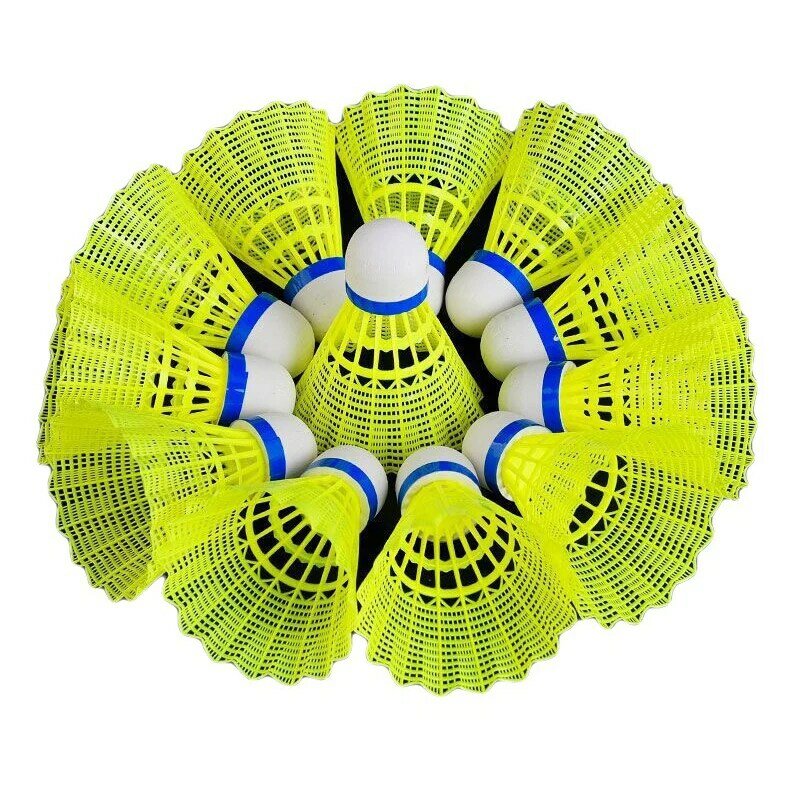 防風カラフルバドミントンボール、1パーツ、プラスチック、ゴム、初心者トレーニング、色、ランダムカラー用