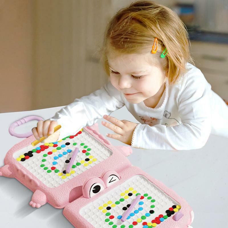 Magnetyczna tablica do pisania dziecięcy krokodyl rysunkowy tablica do rysowania przyciągająca wzrok kolorowa zabawka motoryczna do domowej szkoły na świeżym powietrzu