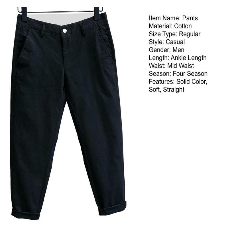 LongfjSolid-Pantalon de sport décontracté pour homme, coupe slim, taille moyenne, respirant, jambe droite
