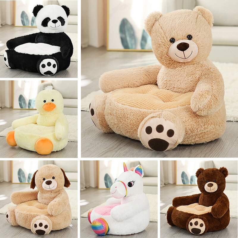 Sofa Abdeckung Cartoon Kinder Plüsch Sitz Sofa Komfortable Tier Panda Baby Tragbare Stuhl Sofa Geschenk Kinder Ohne Innen