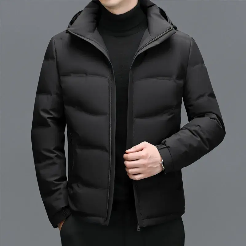 ZDT-8063เสื้อโค้ทเสื้อขนเป็ดฤดูหนาวขนเป็ดสำหรับผู้ชาย, เสื้อโค้ทขนเป็ดแท้ลำลองใหม่อบอุ่น
