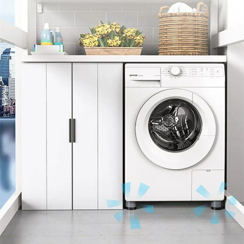 4 Pçs/set Máquina de Lavar Roupa Anti-Slip de Borracha Anti-Vibração Mudo Pad Pés Mesas Geladeira Armário de Equilíbrio de Fixação do Suporte do Amortecedor
