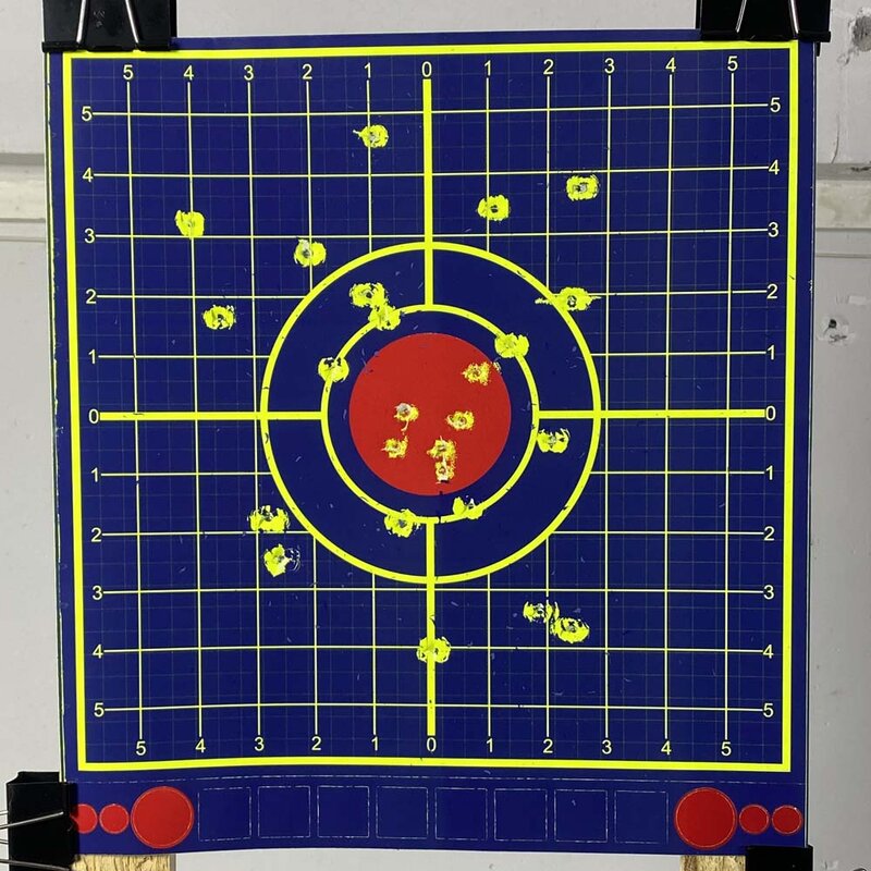 12"x13" Splatter Splash Sticker Targets for Borsighting & Zeroing in Your Optics Rifle Scope 10 Pcs Per Pack. 1" Grid-3 Option