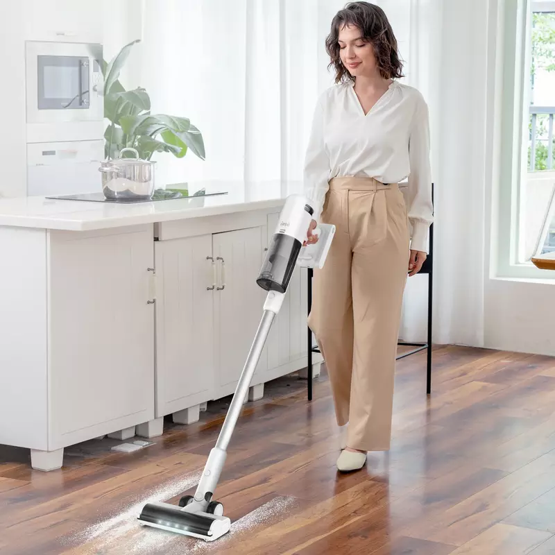 INSE V120 Cordless vacuum cleaner, 30kPa&3-speed modes, cordless vacuum cleaner 450W, Carpet cleaner, 60 minutes battery
